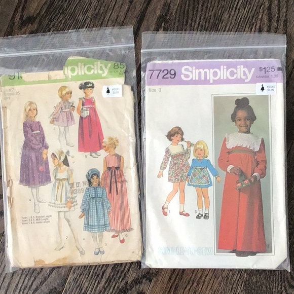 10 Vintage Sewing Patterns 50’s, 60’s, 70’s teen and kids sizes - Picture 4 of 6